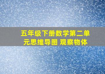 五年级下册数学第二单元思维导图 观察物体